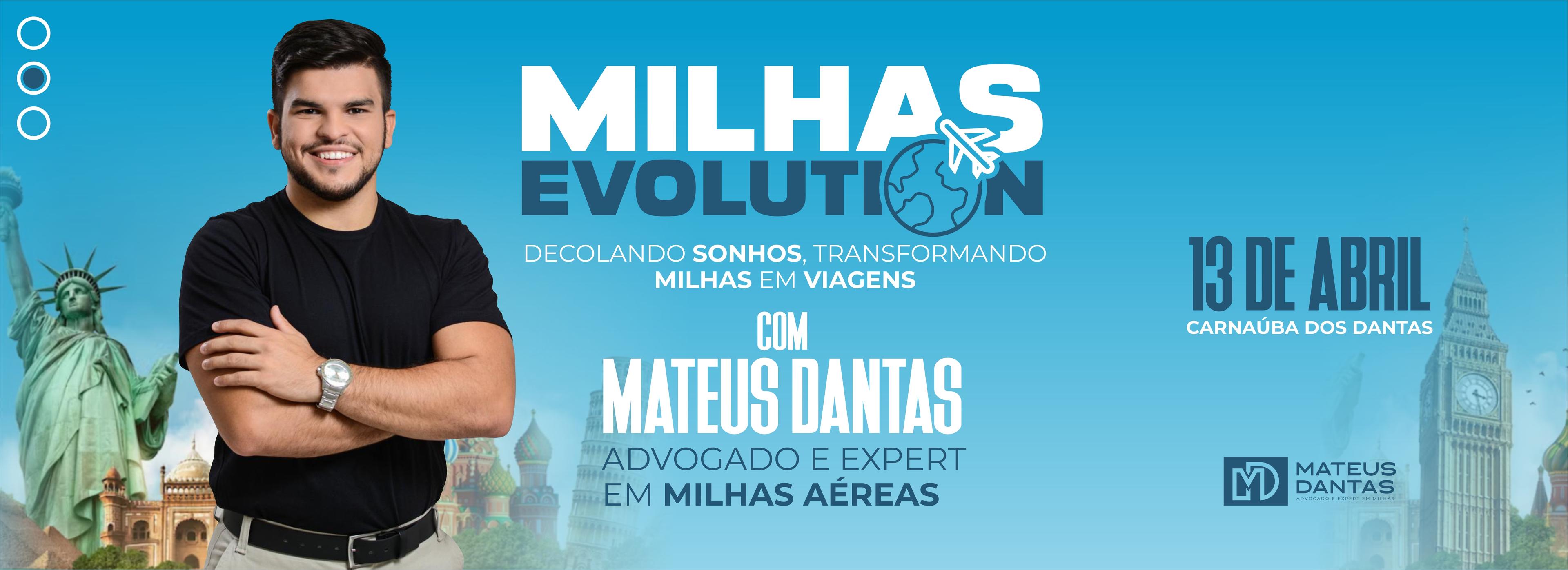 Banner do evento Milhas Evolution